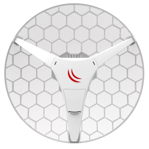 MikroTik LHG 60G (60GHz antenna, 802.11ad wireless, four core 716MHz CPU, 256MB RAM, 1x Gigabit LAN, RouterOS L3, POE, PSU) for use as CPE in Point -to-Multipoint setups for connections up to 800m (RBLHGG-60AD)
