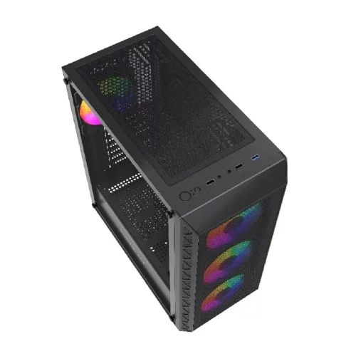 Powercase Корпус Mistral S4B, Tempered Glass, 4x 120mm FRGB Fans, чёрный, ATX (CMSB-L4) фото 2
