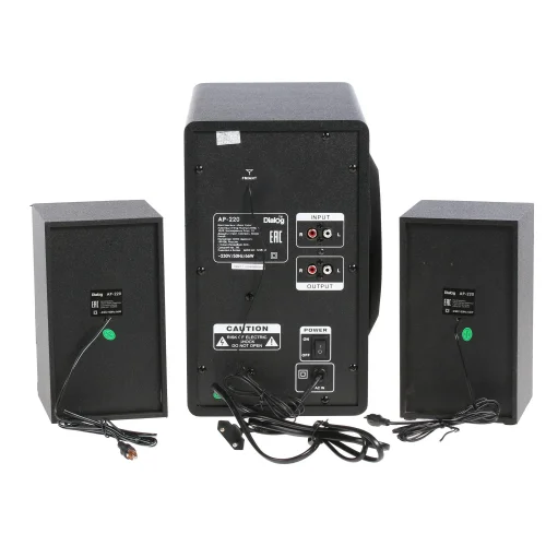 Dialog Progressive AP-220 BLACK {2.1, 30W+2*12W RMS, USB+SD reader} фото 3