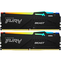 Память оперативная/ Kingston 32GB 6000MT/s DDR5 CL30 DIMM (Kit of 2) FURY Beast RGB XMP (KF560C30BBAK2-32)