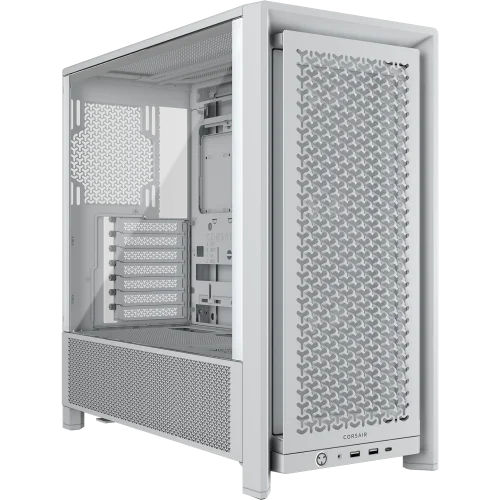 Корпус без блока питания/ Case Corsair Frame 4000D RS, Midi-Tower, TG, 3x120mm, 2xUSB-A 3.2, 1xUSB 3.2 Type-C, E-ATX, ATX, mATX, mITX White (CC-9011313-WW)