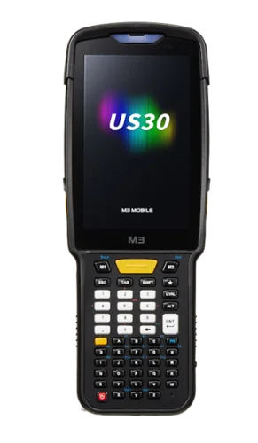 Терминал сбора данных M3 Mobile US30W 13.0 GMS, WVGA, Wi-Fi 6, SE4770 2D Imager Scanner(Straight Shooter/ 0° Scan), 16MP Rear Camera, BT5.3, NFC(HF), 4G/ 64G, 38 Keypad , 6700mAh Battery, Hand Strap, Bullet Proof Film (US300D-T2CWXE-HF)