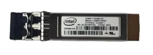 оптический модуль Intel Ethernet SFP+ SR Optics (SFP+ transceiver module for short range fiber cables (up to 300m)) AFBR-710DMZ-IN1 / E10GSFPSR, 1 year