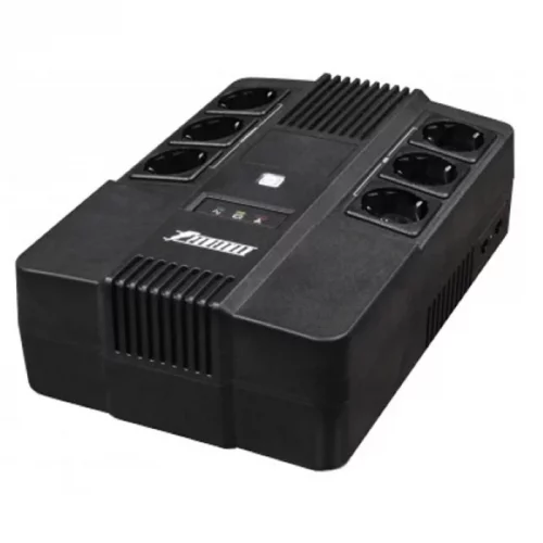 ИБП POWERMAN Brick 800, линейно-интерактивный, 800ВА, 480Вт, 3 евророзетки с резервным питанием, 3 евророзетки с фильтрацией, защита RJ45/RJ11, батарея 12В 9Ач 1 шт., 293мм х 202мм х 93мм, 5.2 кг./ UPS POWERMAN Brick 800, line-interactive, 800VA, 480W,
