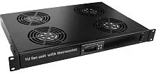 Блок 4-х вентиляторов 19", с подшипниками, с термостатом, 1U (TWT-CBB-FANB4-RACK-T)