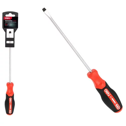 Шлицевая DL3448 SL6x125мм сталь S2, матовый стержень, двухкомпонентная прорезиненная рукоять