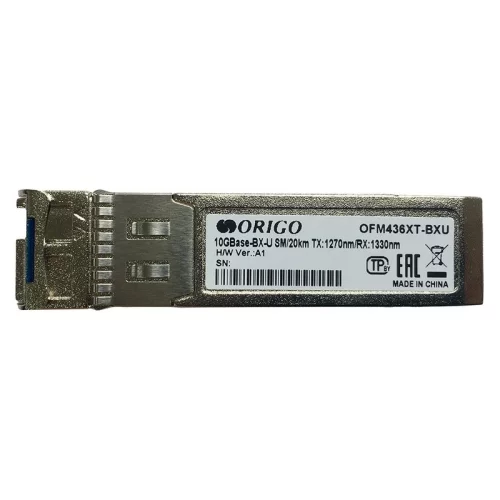 Трансивер/ OFM436XT-BXU/20KM WDM SFP+ Transceiver, 10GBase-BX-U, Simplex LC, TX: 1270nm, RX: 1330nm, Single-mode, 20KM (OFM436XT-BXU/20KM/A1A)