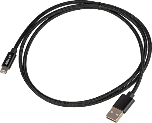 Кабель USB (m)-Lightning (m) 1м черный (1491091) (1491091#MLN)