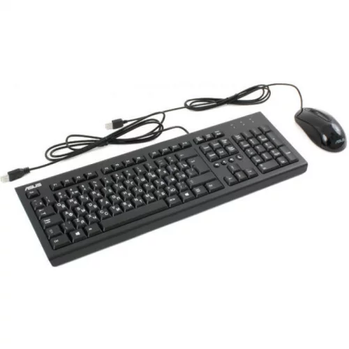 Клавиатура и мышь ASUS U2000 черная USB (90-XB1000KM00050)