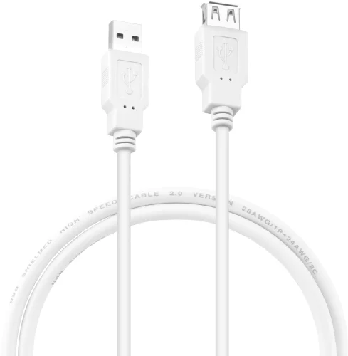 Кабель-удлинитель Buro USB2.0-AM-AF-0,75M USB A(m) USB A(f) 0.75м белый фото 2
