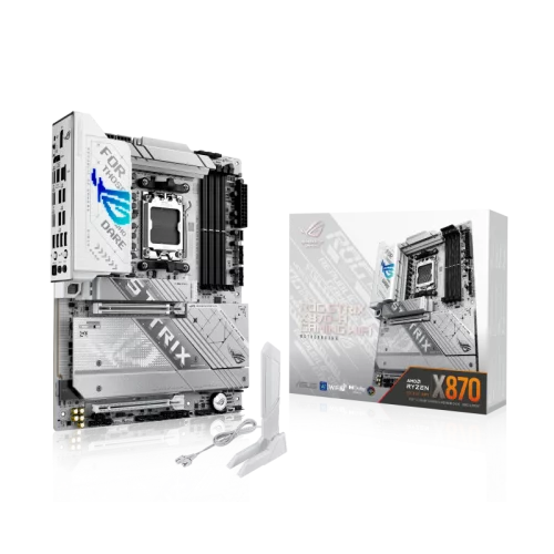 ASUS ROG STRIX X870-A GAMING WIFI (Socket AM5, ATX, 4xDDR5(192GB), DP/HDMI, 1xPCIe 5.0x16/1xPCIe 4.0x16, 1xLAN (2.5GbE), Wi-Fi 7, BT 5.4, 2xSATA 6Gb/s, 4xM.2, 2xUSB4 Type-C, 1xUSB-C, 9xUSB 3.2) (90MB1IF0-M0EAY0)