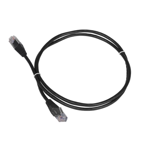 Патч-корд TWT UTP кат.5e, с заливными колпачками, 10.0 м, черный (TWT-45-45-10-BK)