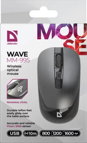 Мышь Defender беспроводная оптическая Wave MM-995 (52993) фото 7