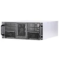 Procase Корпус 4U server case,4x5.25+11HDD,черный,без блока питания,глубина 550мм,MB CEB 12"x10,5", панель вентиляторов 3*120x25 PWM [RE411-D4H11-FC-55]