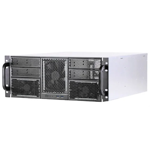 Procase Корпус 4U server case,4x5.25+11HDD,черный,без блока питания,глубина 550мм,MB CEB 12x10,5, панель вентиляторов 3*120x25 PWM [RE411-D4H11-FC-55]