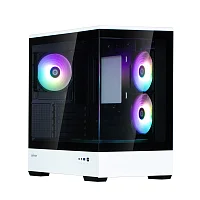 ZALMAN P30 BW, MATX, BLACK/ WHITE, WINDOW, 2x3.5", 3x2.5", 1xUSB TYPE-C, 1xUSB3.0, SIDE 2x120mm ARGB, REAR 1x120mm ARGB
