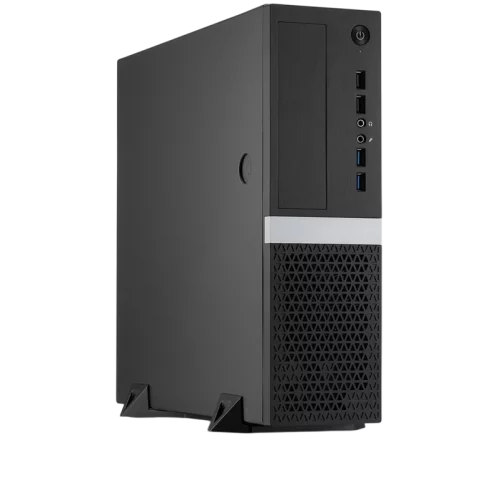 Корпус без блока питания/ Case Foxline mATX Desktop FL-211 mATX case, black, w/o PSU, w/2xUSB2.0+2xUSB3.0, NO pwr cord, w/ 8cm FAN