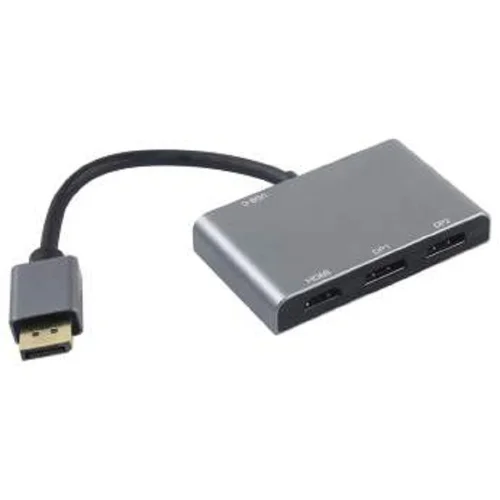 ORIENT C803, Кабель-адаптер/разветвитель DisplayPort v1.4 -] HDMI/2DP, 8K@60Hz (1 порт)/ 4K@60Hz (2 порта), поддержка MST, порт USB-C для доп.питания, кабель питания в (C803#NTL)