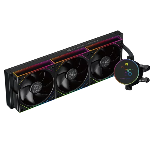 Система жидкостного охлаждения/ Water Cooling System Thermalright Frozen Magic 360 Digital V2 (360mm, LED temp., Black, ARGB/ Fans: 3x120mm, 68.9CFM, 28.2dBA, 2000RPM/ Pump height 54.4mm, Rad thicknes (F-MAGIC-DIGITAL-BL-360-ARGB)