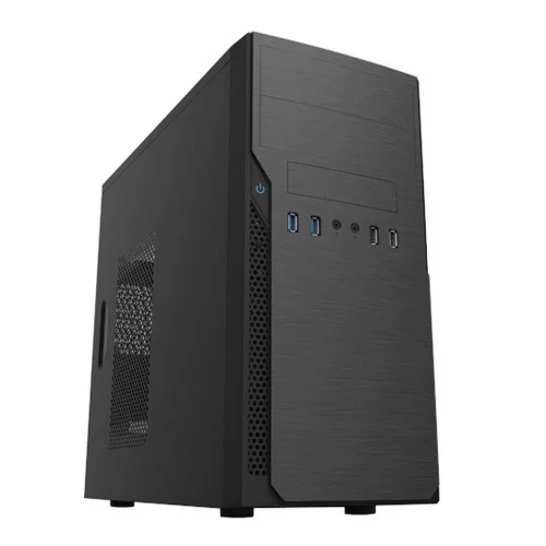 Корпус FoxLine Case Foxline FL–628-FZ450R-U32 |FL–628-FZ450R-U32| mATX case, black, w/ PSU 450W 12cm, w/ 2xUSB2.0, w/ 2xUSB3.0 w/ pwr cord, w/ o FAN