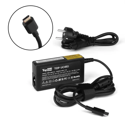Блок питания TopON 102446 45W 5V-20V 3A от бытовой электросети LED индикатор (TOP-UC45D)