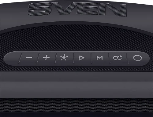 SVEN PS-380 2.0 чёрные Мобильные колонки (2x20W, IPx5, USB, Bluetooth, FM-радио, LED-подсветка, ручка, 3000 мA ) (SV-021290) фото 10