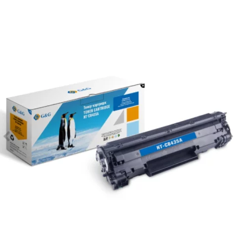 Тонер-картридж G&G NT-CB435A, черный / 1500 страниц для HP LaserJet P1005/ 1006 Canon LBP-3010/ 3100/ 3050/ 3150/ 3018