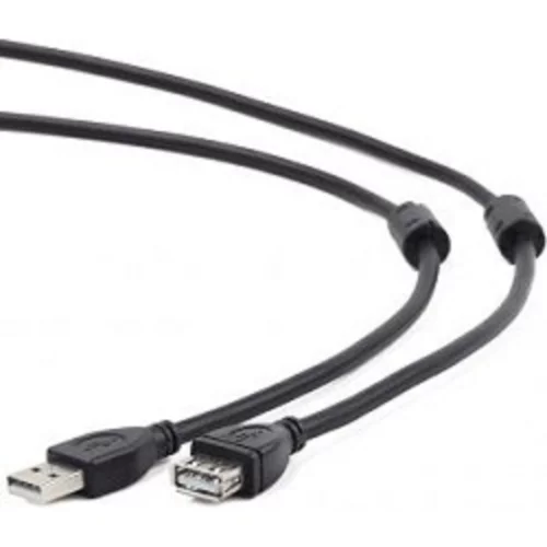 Cablexpert Кабель удлинитель USB2.0 Pro CCF2-USB2-AMAF-6, AM/ AF, 1.8м, экран, 2феррит.кольца, черный, пакет