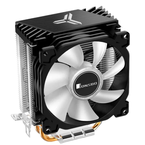 Кулер для процессора/ CPU Cooler JONSBO CR-1200 (95W, 3-pin, 128mm, Al/Cu, 2x6mm, FRGB, 1x92mm, 36CFM, 30.5dBA, 2000RPM, S: 1700/1200/115X, AM4/AM5 Black)