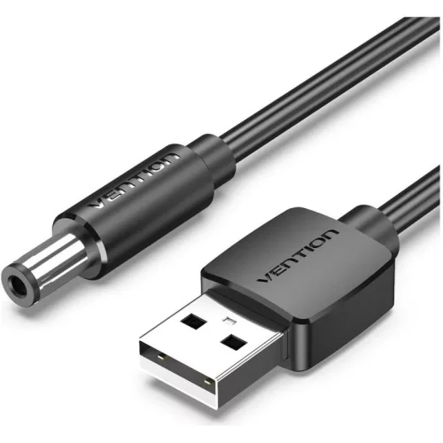 Кабель Vention USB AM/DC-jack 5.5мм M - 1.5м Чёрный (CEYBG)