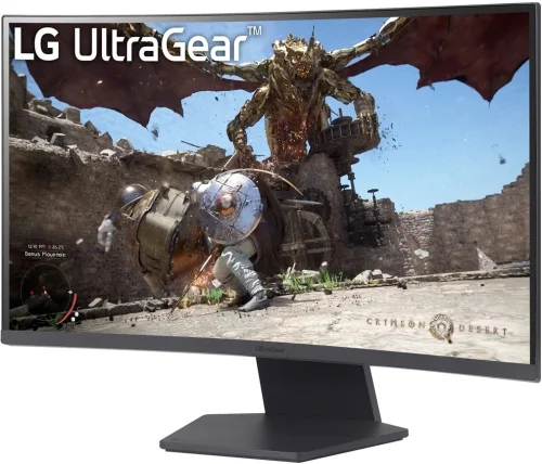 МОНИТОР 27 LG 27GS60QC-B Black (VA, изогнутый, 2560x1440, 180Hz, 1 ms, 178°/178°, 300 cd/m, 3000:1, +2хHDMI 2.0, +DP) фото 2