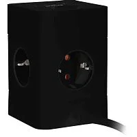 BURO BU-PTE4.1UC-Plus-B 1.5м (4 розетки) черный (коробка) {2090213}
