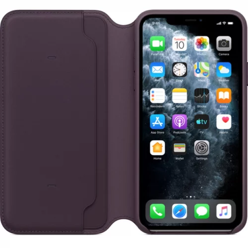 Чехол Apple для iPhone 11 Pro Max Leather Folio кожанный спелый баклажан (MX092ZM/A) фото 3