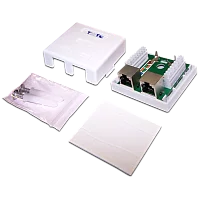 Настенная розетка, 1 порт RJ-45 категории 5е, STP, белая (TWT-SM1-45/ S-WH) (TWT-SM1-45/S-WH)