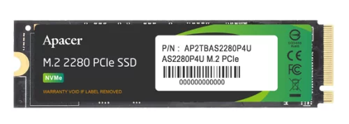 Apacer SSD AS2280P4U 256Gb M.2 2280 PCIe Gen3x4, R3500/ W1200 Mb/ s, 3D NAND, MTBF 1.8M, NVMe, 170TBW, (AP256GAS2280P4U-1)