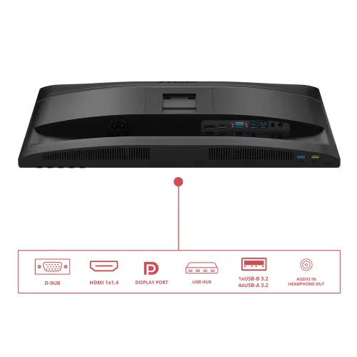 Монитор AOC 24E4U 23.8 1920x1080, IPS, 200Hz, 80M:1, 300cd, 4 ms, HDMI 1.4, DisplayPort 1.2, 4*USB, Speakers, Height adj 150, pivot, VESA 100, 3Y, Black фото 20