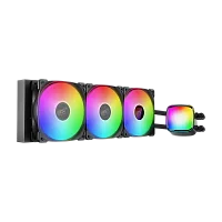 Система жидкостного охлаждения/ Water Cooling System Geometric Future Eskimo Pro 360 (240W, 360mm, ARGB, Black/ Fans: 3x120mm, 80.81CFM, 34.2dBA, 2000RPM/ Pump height 54mm, 3200RPM, Rad thickness 27mm (1C251B1361000)