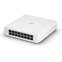 Коммутатор/ Wall-mountable, 16-port, Layer 2 PoE switch with a fanless cooling system.45W total PoE availability (USW-LITE-16-POE)