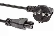 Кабель Premier 5-282 IEC C5 (3-pin) Евровилка угловой 1м (5-282(0.5) 1.0) черный (Bulk)