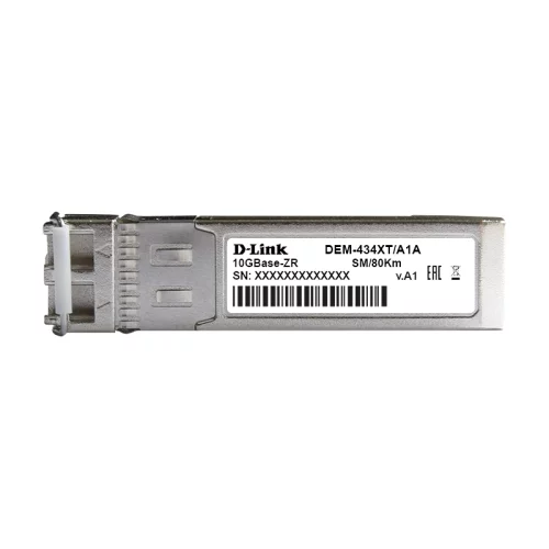 Трансивер/ DEM-434XT SFP+ Transceiver, 10GBase-ZR, Duplex LC, 1550nm, Single-mode, 80KM (DEM-434XT/B1A)