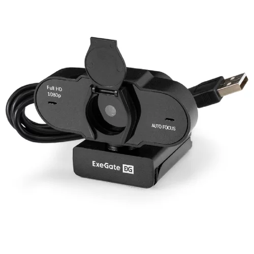 Exegate EX297681RUS ExeGate BlackView C931 Full HD AF (2Мп, 1920х1080, 1080P, 30fps, автоматический фокус, защитная шторка, 4-линзовый объектив, микрофон с шумоподавлением, универсальное крепление )
