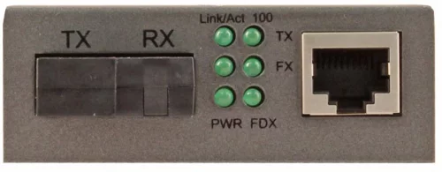 Медиаконвертер OSNOVO OMC-100-11S5a Оптический Fast Ethernet медиаконвертер для передачи Ethernet по одному волокну одномодового оптического кабеля до 20км. Поддерживает скорость 10/100М (IEEE 802.3i, IEEE 802.3u, I