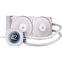 Система жидкостного охлаждения/ Water Cooling System Corsair NAUTILUS 240 RS LCD (240mm, White/ Fans: 2x120mm, 72.8CFM, 36dBA, 2100RPM/ S: 1851, 1700, AM5, AM4) (CW-9061032-WW)