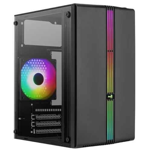 Корпус AeroCool Evo Mini-G-BK-v1(4711099472352) (4711099472352) *Корпус AeroCool Evo Mini-G-BK-v1 Black Micro ATX/ mini-ITX, без БП, Steel, Plastic, Tempered Glass (4711099472352)