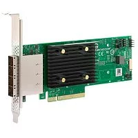 Контроллер/ Broadcom 9500-16e HBA, Low Profile Bracket, FH (attached), PCIe Gen4 x8 LP, Tri-Mode SAS/SATA/NVMe 12G HBA, 16port(4*ext SFF8644), SAS3816 (05-50075-00)