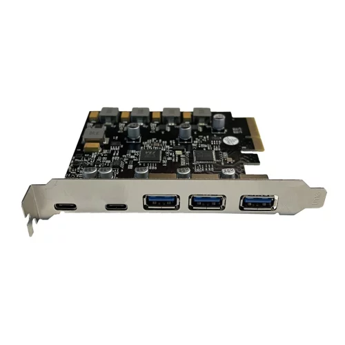 ORIENT AM-U3142PE-3A2C, Контроллер PCI-Ex4 v3.0, USB 3.2 Gen2, скорость до 10 Гбит/ с, 5-port ext (3xType-A + 2xType-C), ASM3142+VL820-Q8 chipset, Self powered (31351) фото 2