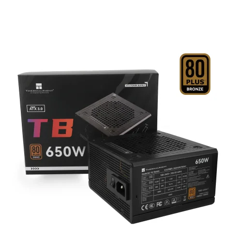 Блок питания Thermalright, 650W 80+ Bronze (TR-TB650S) Блок питания Thermalright, 650W 80+ Bronze (ATX, 3.0, Non-modular, 1x24(20+4)pin 550mm, 1xCPU*2 8(4+4)pin 600+150mm, 1xPCIe*2 8(6+2)pin 500+150mm, 1xSATA*3+MOLEX4pin*1 400+150+150+150mm, 1xSATA*2+MOLEX4pin*2 400+150+150+150mm, Ac (TR-TB650S) фото 5