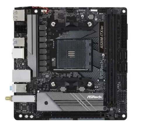 ASROCK A520M-ITX/ AC, AM4, A520, 2*DDR4, HDMI+DP, 4xSATA3 6.0 RAID, M.2 Socket, 3xUSB 3.2, Type-C, 2xUSB 2.0, mITX; 90-MXBDG0-A0UAYZ (A520M-ITX/AC)