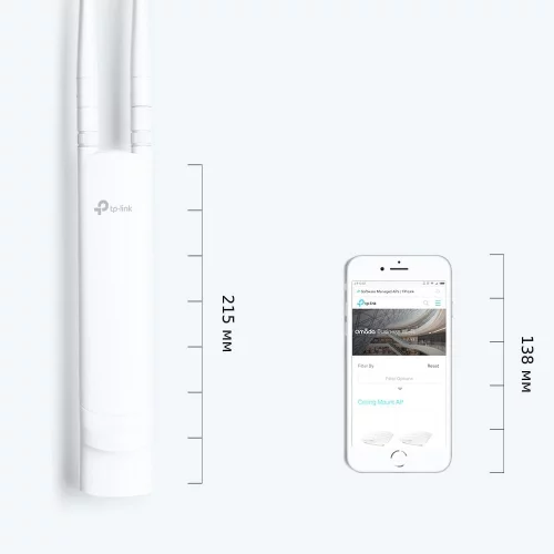 Точка доступа/ 300Mbps Wireless N Outdoor Access Point, 300Mbps at 2.4GHz, 802.11b/g/n, 1 10/100Mbps LAN, Passive PoE, Centralized Management (Wireless Controller Supported), 5dBi External Omni Antennas, Pole/wall Mounting (EAP110-OUTDOOR) фото 4