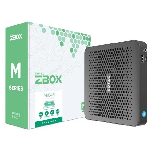 ZOTAC-ZBOX-MI648,Barebone, Intel i5-1340P, 2x DDR5-5200/ 4800 SODIMM, M.2 SSD SLOT, 2x GLAN, WIFI, BT Active cooling (ZBOX-MI648-BE)